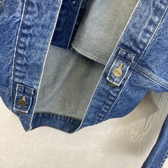 Vintage 90s Carhartt Denim Biker Jacket Mens 3XL Tall Hell On Wheels USA J12 DST - Picture 11 of 12